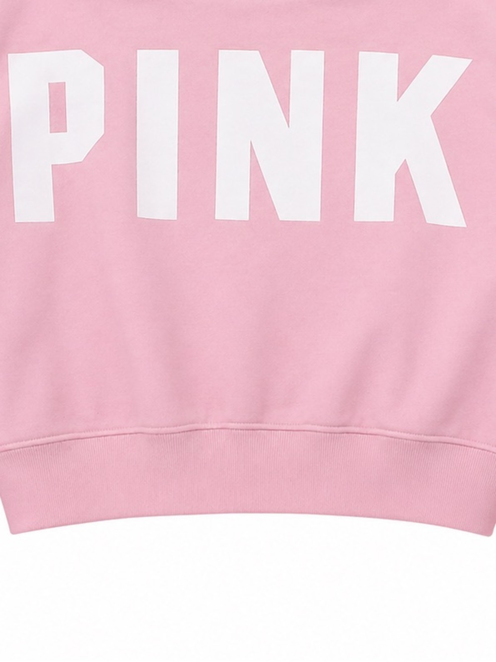 Victoria’s Secret PINK Luxe Cropped Sweatshirt Blush pink Logo Pullover S - Picture 5 of 5